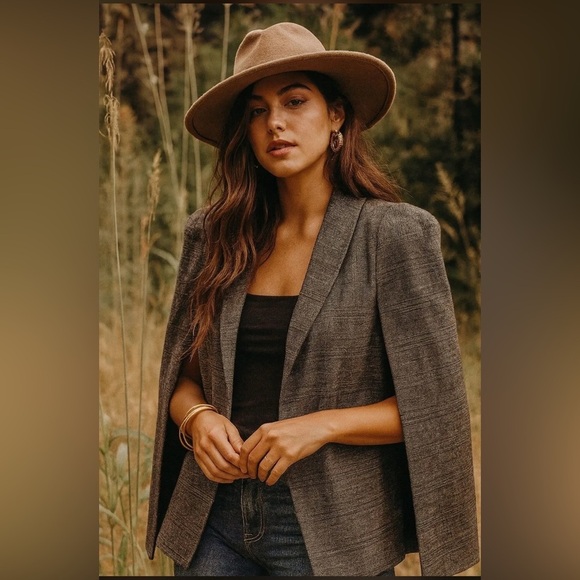 Jackets & Blazers - Women's Gray Cape Blazer